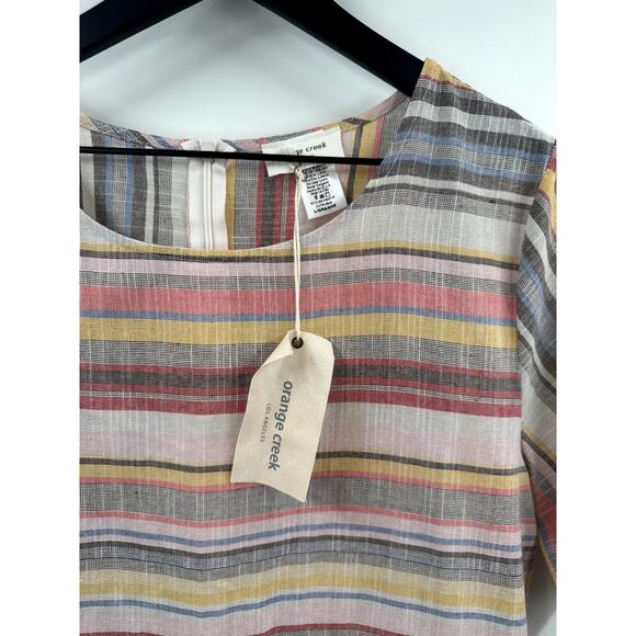 Orange Creek Multicolored Stripe Jumpsuit NWT Size Large - Picture 3 of 10